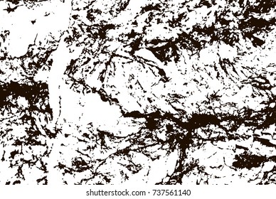 Grunge marble texture. White and black distress design. Torn stone modern background. Monochrome granite surface. Vector illustration.