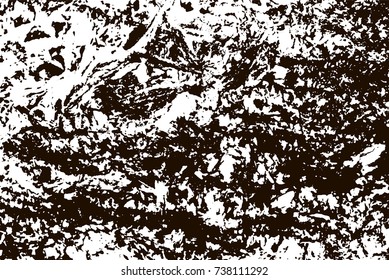 Grunge marble texture. White and black distress design. Torn stone modern background. Monochrome granite surface. Vector illustration.