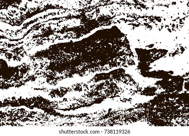 Grunge marble texture. White and black distress design. Torn stone modern background. Monochrome granite surface. Vector illustration.