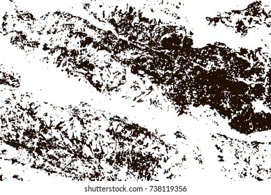 Grunge marble texture. White and black distress design. Torn stone modern background. Monochrome granite surface. Vector illustration.