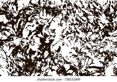 Grunge marble texture. White and black distress design. Torn stone modern background. Monochrome granite surface. Vector illustration.