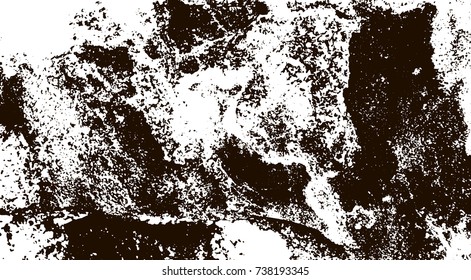 Grunge marble texture. White and black distress design. Torn stone modern background. Monochrome granite surface. Vector illustration.