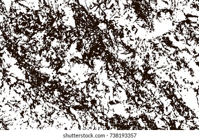 Grunge marble texture. White and black distress design. Torn stone modern background. Monochrome granite surface. Vector illustration.