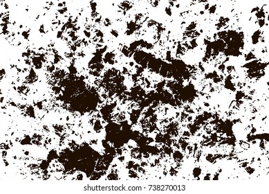 Grunge marble texture. White and black distress design. Torn stone modern background. Monochrome granite surface. Vector illustration.