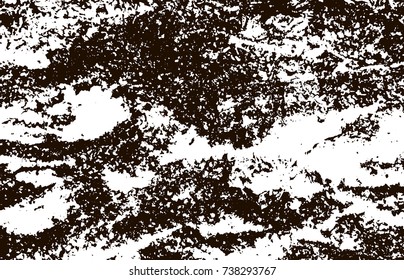 Grunge marble texture. White and black distress design. Torn stone modern background. Monochrome granite surface. Vector illustration.