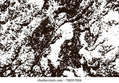Grunge marble texture. White and black distress design. Torn stone modern background. Monochrome granite surface. Vector illustration.