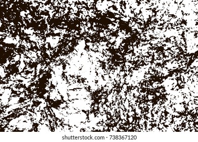 Grunge marble texture. White and black distress design. Torn stone modern background. Monochrome granite surface. Vector illustration.