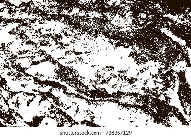 Grunge marble texture. White and black distress design. Torn stone modern background. Monochrome granite surface. Vector illustration.
