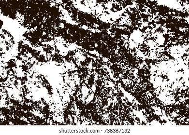 Grunge marble texture. White and black distress design. Torn stone modern background. Monochrome granite surface. Vector illustration.