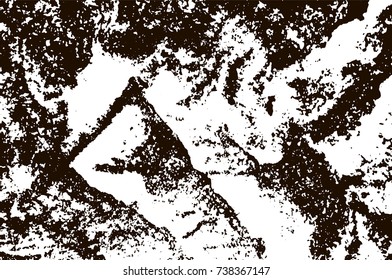 Grunge marble texture. White and black distress design. Torn stone modern background. Monochrome granite surface. Vector illustration.