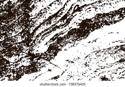 Grunge marble texture. White and black distress design. Torn stone modern background. Monochrome granite surface. Vector illustration.