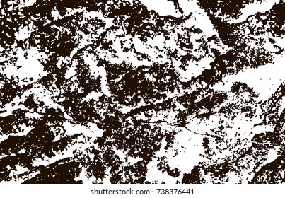 Grunge marble texture. White and black distress design. Torn stone modern background. Monochrome granite surface. Vector illustration.