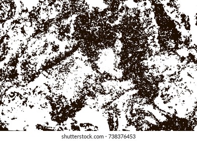 Grunge marble texture. White and black distress design. Torn stone modern background. Monochrome granite surface. Vector illustration.