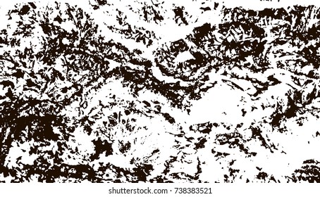 Grunge marble texture. White and black distress design. Torn stone modern background. Monochrome granite surface. Vector illustration.