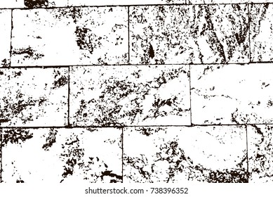 Grunge marble texture. White and black distress design. Torn stone modern background. Monochrome granite surface. Vector illustration.