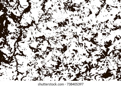 Grunge marble texture. White and black distress design. Torn stone modern background. Monochrome granite surface. Vector illustration.