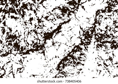 Grunge marble texture. White and black distress design. Torn stone modern background. Monochrome granite surface. Vector illustration.