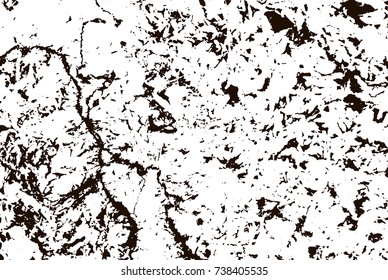 Grunge marble texture. White and black distress design. Torn stone modern background. Monochrome granite surface. Vector illustration.