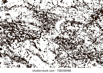Grunge marble texture. White and black distress design. Torn stone modern background. Monochrome granite surface. Vector illustration.