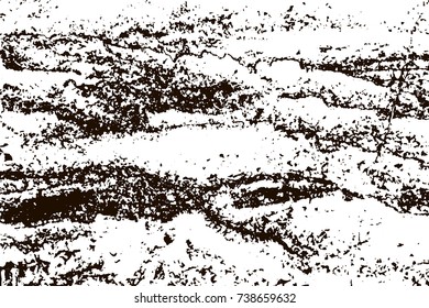 Grunge marble texture. White and black distress design. Torn stone modern background. Monochrome granite surface. Vector illustration.