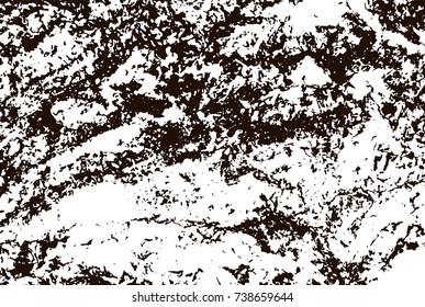 Grunge marble texture. White and black distress design. Torn stone modern background. Monochrome granite surface. Vector illustration.