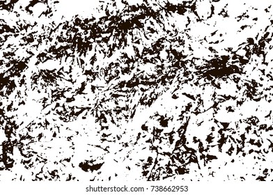 Grunge marble texture. White and black distress design. Torn stone modern background. Monochrome granite surface. Vector illustration.