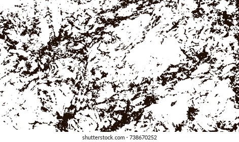 Grunge marble texture. White and black distress design. Torn stone modern background. Monochrome granite surface. Vector illustration.