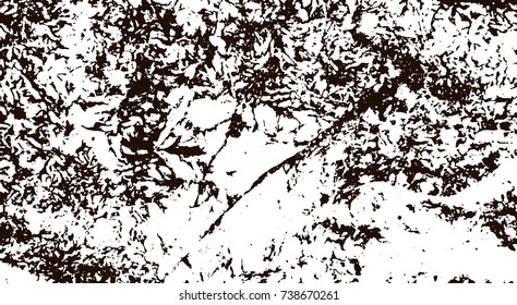 Grunge marble texture. White and black distress design. Torn stone modern background. Monochrome granite surface. Vector illustration.