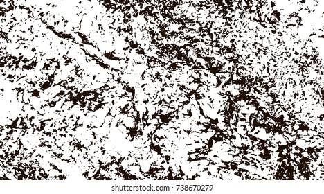 Grunge marble texture. White and black distress design. Torn stone modern background. Monochrome granite surface. Vector illustration.