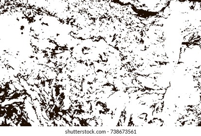 Grunge marble texture. White and black distress design. Torn stone modern background. Monochrome granite surface. Vector illustration.