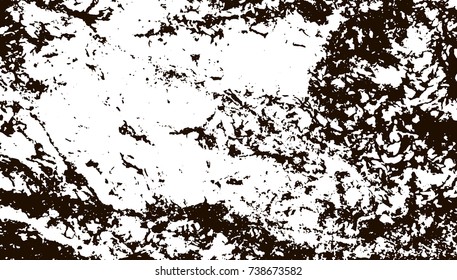 Grunge marble texture. White and black distress design. Torn stone modern background. Monochrome granite surface. Vector illustration.