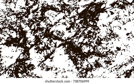 Grunge marble texture. White and black distress design. Torn stone modern background. Monochrome granite surface. Vector illustration.