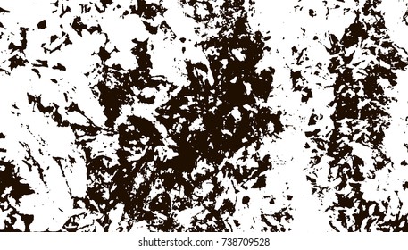 Grunge marble texture. White and black distress design. Torn stone modern background. Monochrome granite surface. Vector illustration.