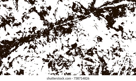 Grunge marble texture. White and black distress design. Torn stone modern background. Monochrome granite surface. Vector illustration.