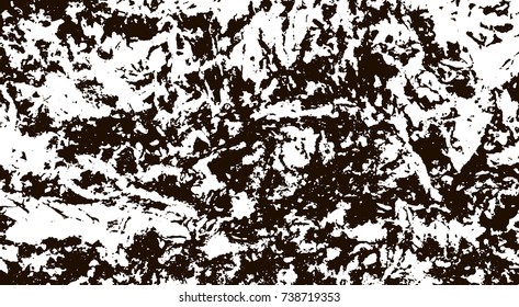 Grunge marble texture. White and black distress design. Torn stone modern background. Monochrome granite surface. Vector illustration.