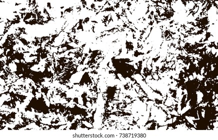 Grunge marble texture. White and black distress design. Torn stone modern background. Monochrome granite surface. Vector illustration.