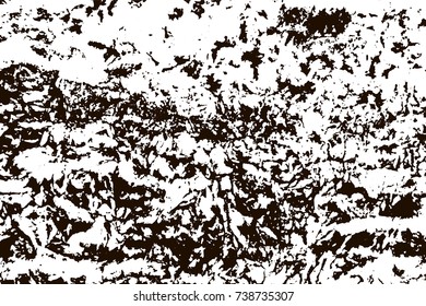 Grunge marble texture. White and black distress design. Torn stone modern background. Monochrome granite surface. Vector illustration.
