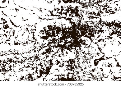 Grunge marble texture. White and black distress design. Torn stone modern background. Monochrome granite surface. Vector illustration.