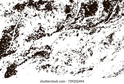 Grunge marble texture. White and black distress design. Torn stone modern background. Monochrome granite surface. Vector illustration.
