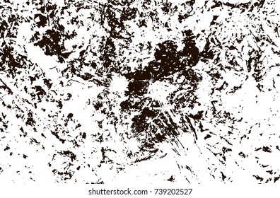Grunge marble texture. White and black distress design. Torn stone modern background. Monochrome granite surface. Vector illustration.