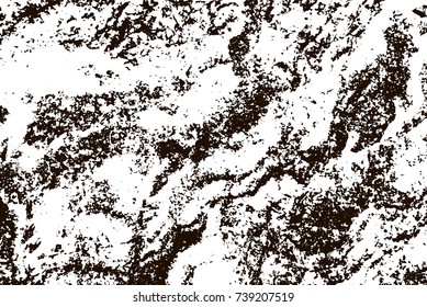 Grunge marble texture. White and black distress design. Torn stone modern background. Monochrome granite surface. Vector illustration.