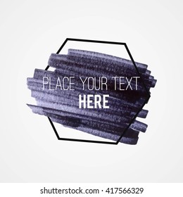 Grunge marker banner with frame, Place your text here. Vector EPS10