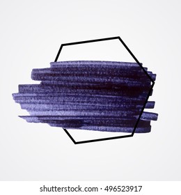 Grunge marker banner with frame. Vector EPS10