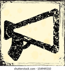 Grunge megaphone sign