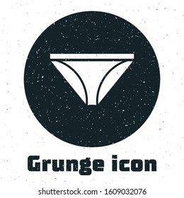 Grunge Men underpants icon isolated on white background. Man underwear.  Vector Illustration