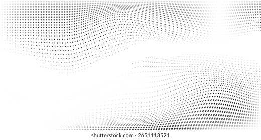 Grunge mesh dotted halftone gradient texture. Vanishing polka dot background abstract simple art