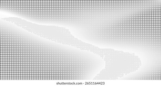 Grunge mesh halftone gradient background. Faded grit noise texture. White and black sand wallpaper modern