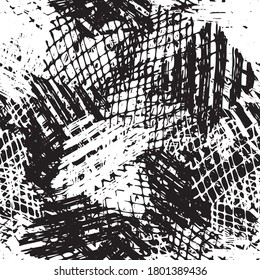 Fondo de textura de malla gruesa negro y blanco sin soldadura