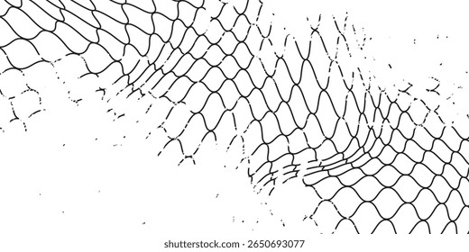 Grunge mesh texture for fishing nets. Seamless pattern for sportswear or soccer goal, volleyball net, basketball hoop, hockey, athletics abstract modern