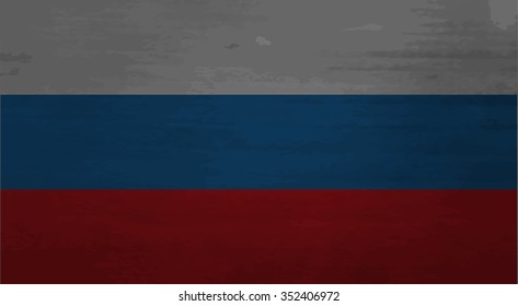 Grunge messy flag Russia. Dirty background, patriotic country, patriotism nation, federation government,  Vector art design abstract unusual fashion illustration